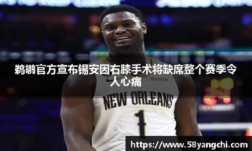 鹈鹕官方宣布锡安因右膝手术将缺席整个赛季令人心痛